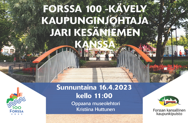 Forssa 100 -kävely kaupunginjohtaja Jari Kesäniemen kanssa