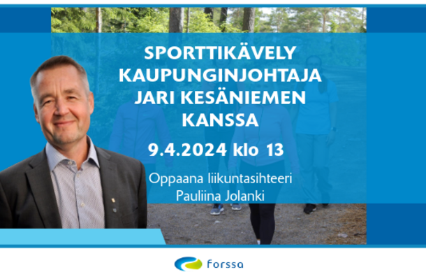 Sporttikävely kaupunginjohtaja Jari Kesäniemen kanssa